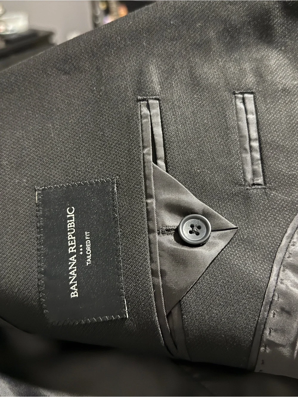 Banana Republic Black Tailored Fit Blazer